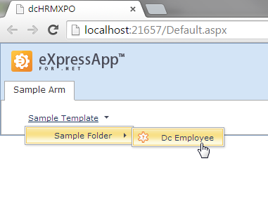 Web application with sample Arm