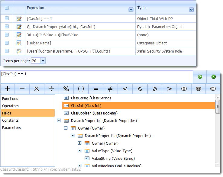 Expressions. End-User Capabilities