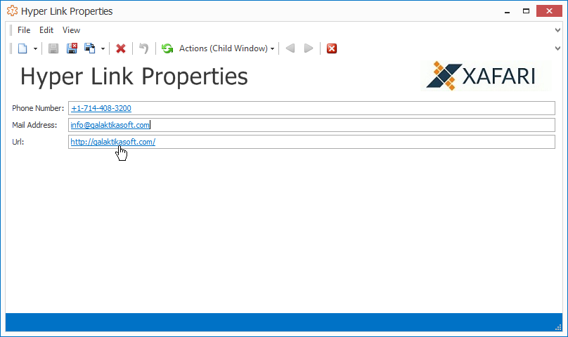 Hyper Link Property Editor