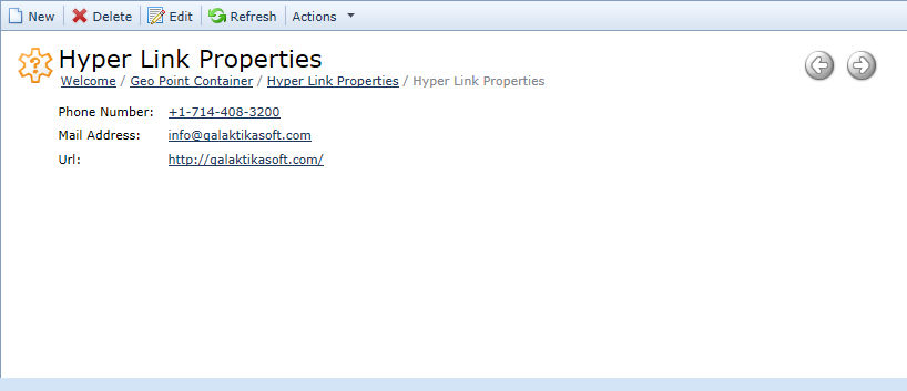 Hyper Link Property Editor