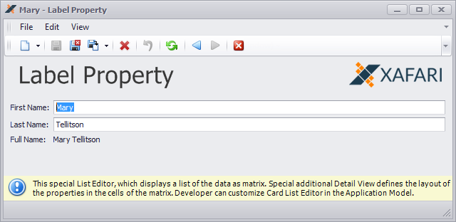 Label Property Editor