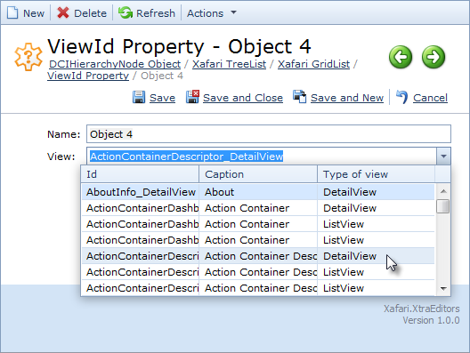 View Id Property Editor