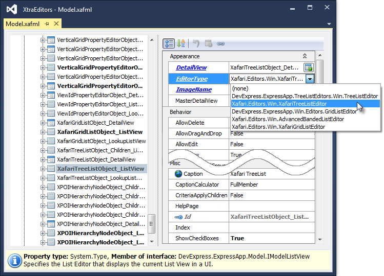 Xafari Tree List Editor