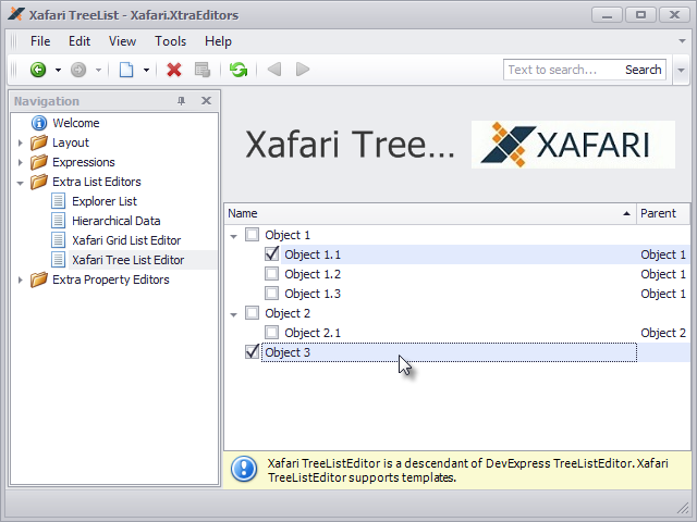 Xafari Tree List Editor