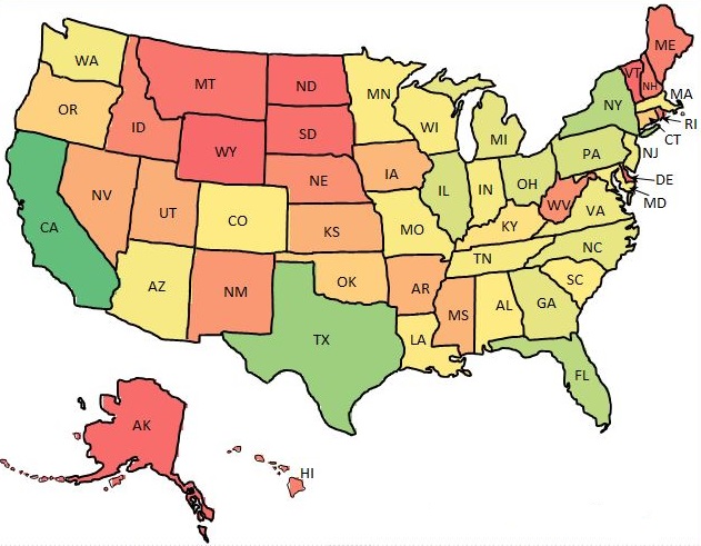 ranet olap heat map usa