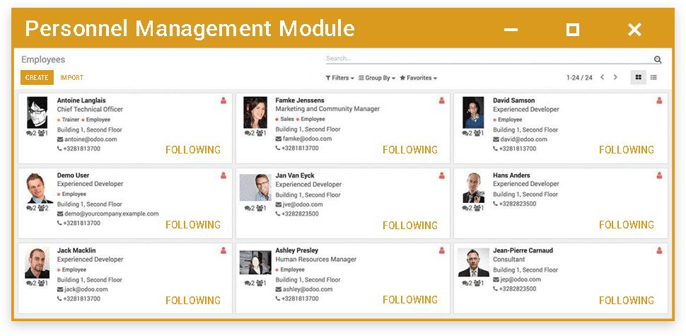 Personnel Management Module